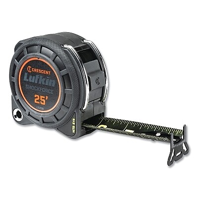 Crescent Lufkin 25 Ft Shockforce Nite Eye Dual-Sided Tape Measure Black/Green