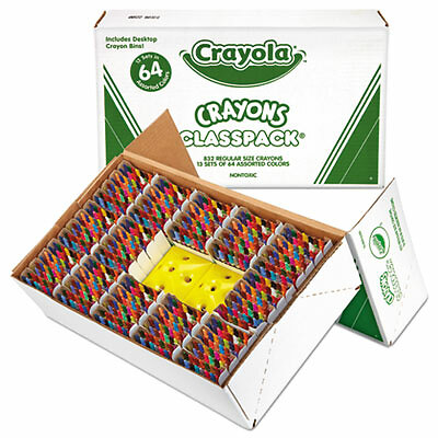 Classpack Regular Crayons, Assorted, 13 Caddies, 832/Box 52-8019  - 1 Each