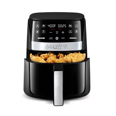 Gourmia 3QT Air Fryer Window 8 Presets Guided Cooking 1500W