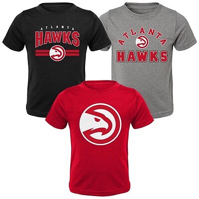 

Футболки NBA Atlanta Hawks для малышей, 3 упаковки, 4 шт., Not available