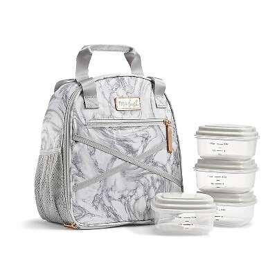 Fit & Fresh Athleisure Carli Lunch Kit Set - Мраморный