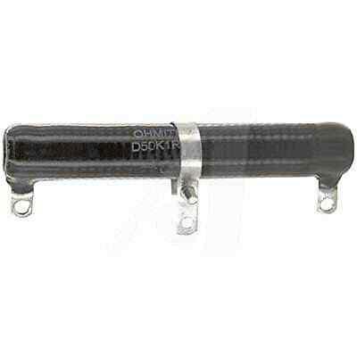 1PC OHMITE D50K200E Resistor, Wirewound, Res 200 Ohms, Pwr-Rtg50 W, Tol 10%, Lu