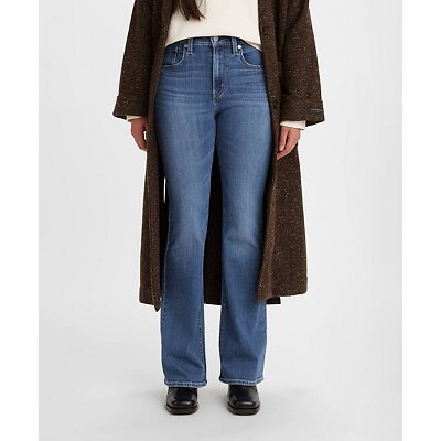 

Женские расклешенные джинсы Levis 726 с высокой посадкой — средний цвет индиго, размер, Medium indigo worn in