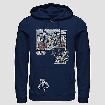 Мужской пуловер с рисунком «Звездные войны» — темно-синий, L