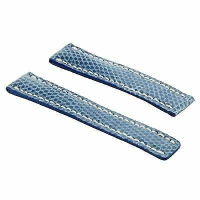 Breitling Light Blue Lizard Strap for Deployant 18x16mm