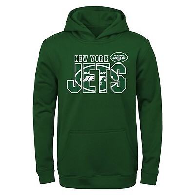 

Спортивная толстовка с капюшоном и длинными рукавами NFL New York Jets для мальчиков, Зеленый