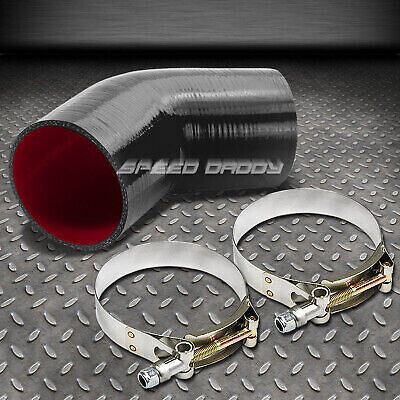 3.25 4-СЛОЙНЫЙ ШЛАНГ С СИЛИКОНОВОЙ МУФТОЙ ДЛЯ ТУРБОНАДДУВА/ПРОМЕЖУТОЧНОГО ОХЛАДИТЕЛЯ/ВПУСКНОЙ ТРУБЫ ПОД УГЛОМ 45° С СИЛИКОНОВЫМ СОЕДИНЕНИЕМ + Т-ОБРАЗНЫЙ ЗАЖИМ