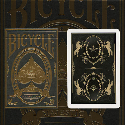 Bicycle Majestic Deck playing cards  by USPCC heritage 125 black gold elegant