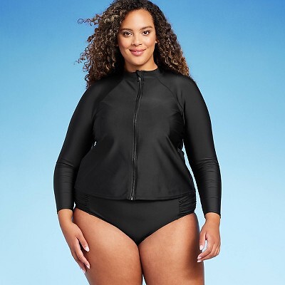 

Рашгард UPF 50 Full Zip Mock Neck для женщин - Kona Sol Black, Черный