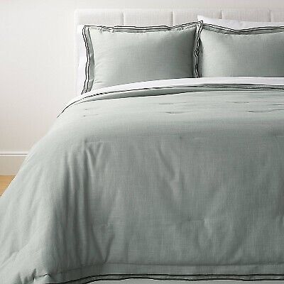 Full/Queen Merrow Comforter & Sham Set Светло-зеленый/Серый - Порог