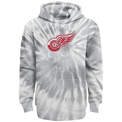 Толстовка с капюшоном и логотипом Tie-Dye NHL Detroit Red Wings для мальчиков - L