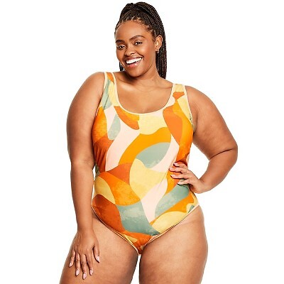 

Сплошной купальник Cheeky с высоким вырезом и принтом для женщин - Fe Noel, Orange/brown/peach