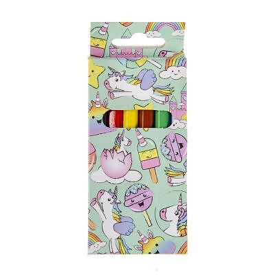 Set of 6 Unicorn Mini Colouring Pencils
