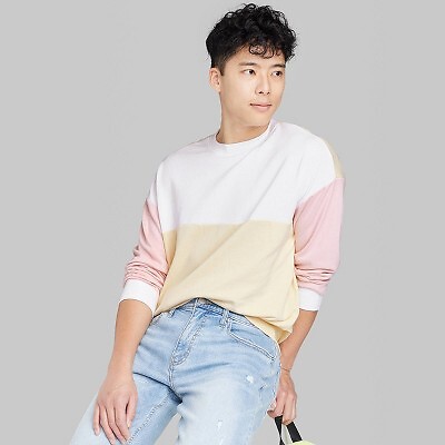 

Мужской флисовый свитшот с круглым вырезом — оригинальное использование, розовый XXL, Not available