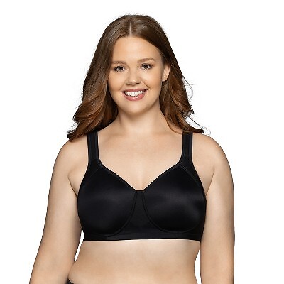 Беспроводной бюстгальтер средней плотности Vanity Fair Womens Sport 71500 - Темно-черный - 36C