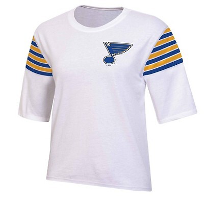 

NHL St. Louis Blues Женская белая модная футболка свободного кроя, Белый
