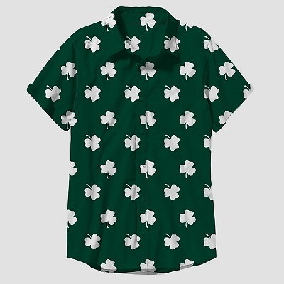 

Мужская рубашка Clover с короткими рукавами на пуговицах - Forest Green, Зеленый