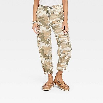 

Женские повседневные мягкие брюки-карго с высокой посадкой - Universal Thread Camo, Not available