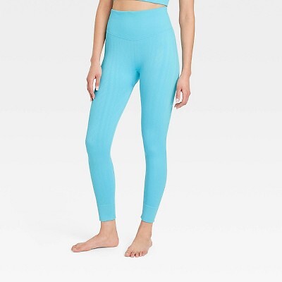 

Женские леггинсы бесшовной вязки косами 7/8 - JoyLab Sky Blue, Синий