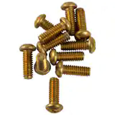 Lincoln Products 3/8'' x 10/28'' 12 Brass Bibb Screws, 144 Pack