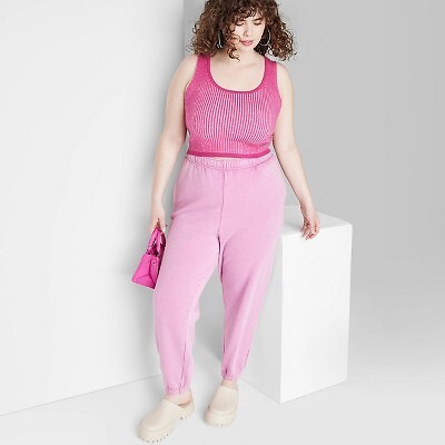 

Женские флисовые спортивные штаны с высокой посадкой - Wild Fable Mauve XXL