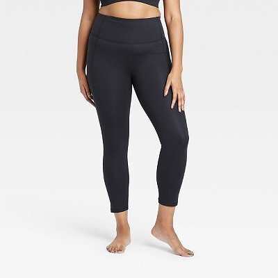 

Женские леггинсы Contour Power Waist с высокой посадкой 7/8, 24 дюйма, черные, Черный