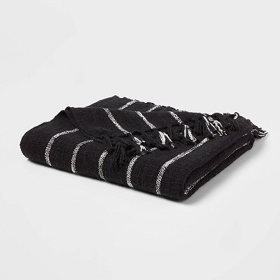 Fringed Oversized Throw Blanket - Threshold