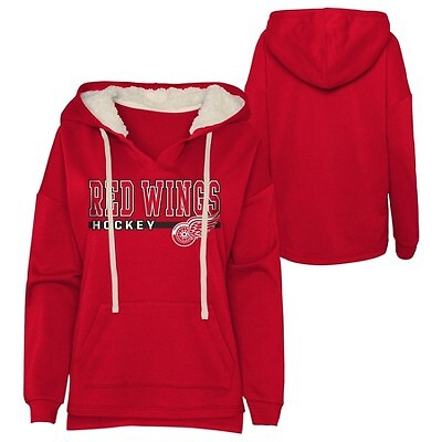 

Толстовка из полифлиса с капюшоном и длинными рукавами для девочек NHL Detroit Red Wings, Not available