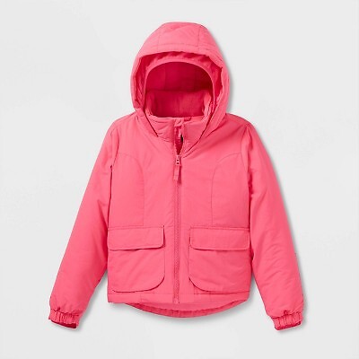 Однотонный анорак для девочек — All in Motion Pink XS