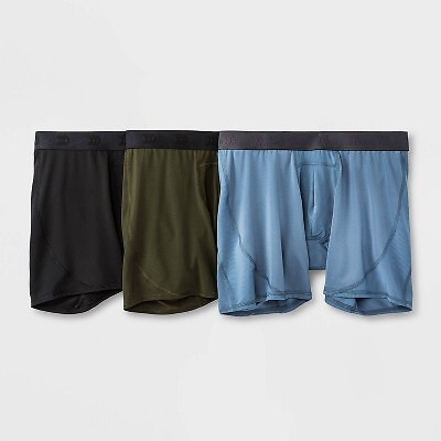 

Мужские трусы-боксеры из трикотажной сетки Performance (3 шт.) — All in Motion, Black/olive/blue