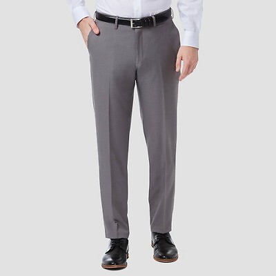 

Мужские брюки Premium Comfort Slim Fit Flat Front от Haggar - серые, Серый