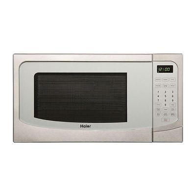 Black+decker Em720cb7 Digital Microwave Oven with Turntable Push-Button Door, Stainless Steel, 0.7 CU.FT