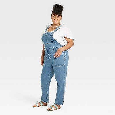 

Женский джинсовый комбинезон больших размеров - Ava - Viv Medium Wash
