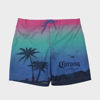 

Мужские шорты для плавания Corona Sunset с эластичной доской 8,5 дюймов для больших и высоких размеров - синий/зеленый, Blue/green