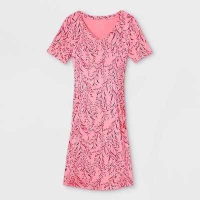 

Платье для беременных с короткими рукавами и сборками по бокам - Isabel Maternity by Ingrid - Isabel, Pink floral