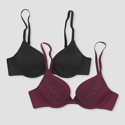 

Женский бюстгальтер пуш-ап Maidenform Self Expressions 2pk SE5757 - черный/красный 36D, Not available
