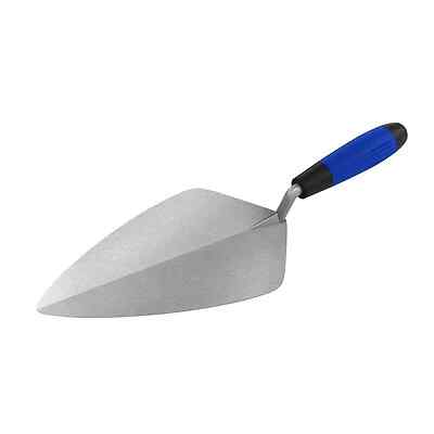 Bon Pro Plus 10'' Wide London Pro Carbon Steel Brick Trowel, Comfort Grip Handle