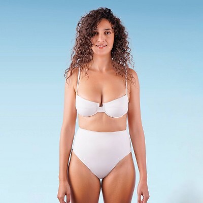 

Женские плавки бикини Liberty - Justice с высокой талией и очень высокими штанинами, очень дерзкие, Белый