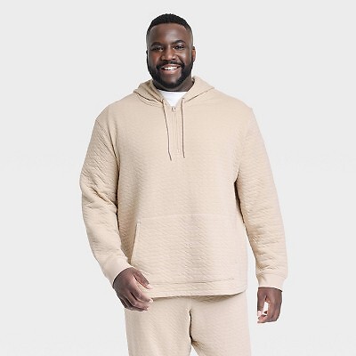 

Мужской большой стеганый флисовый свитшот - All in Motion хаки, Khaki