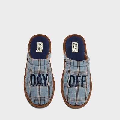 

Мужские тапочки Day Off на День отца dluxe by Dearfoams — в клетку, Not available