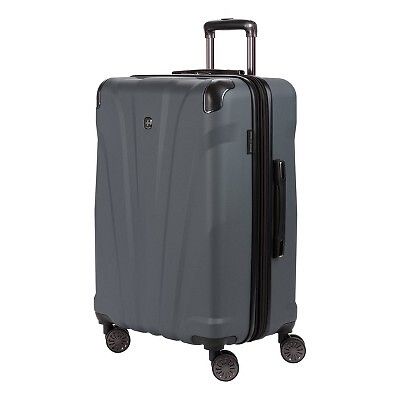 SWISSGEAR 24" Cascade Hardside Checked Suitcase - Dark Gray