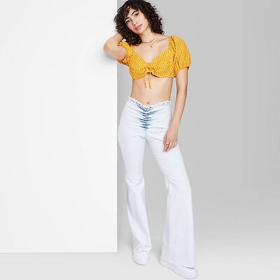 

Расклешенные джинсы со средней посадкой для женщин - Wild Fable Light Blue, Синий