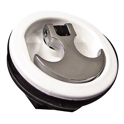 TH Marine Anchor Handle Lid Lock-White Base Chrome Handle ...