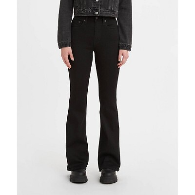 

Женские расклешенные джинсы Levis 726 с высокой посадкой — мягкий черный, Soft black