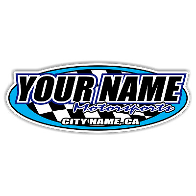 Custom Your Name Motorsports Decals Trailer Truck MX ATV Race Car Go Kart Sprint
