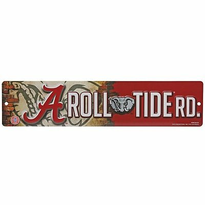Alabama Crimson Tide Street Sign NEW! 4''X16'' ''Roll Tide Rd.'' Man Cave NCAA SEC