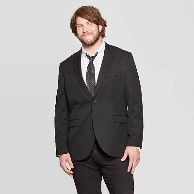 

Мужской приталенный пиджак большого и высокого роста — Goodfellow - Co Black Tie, Черный