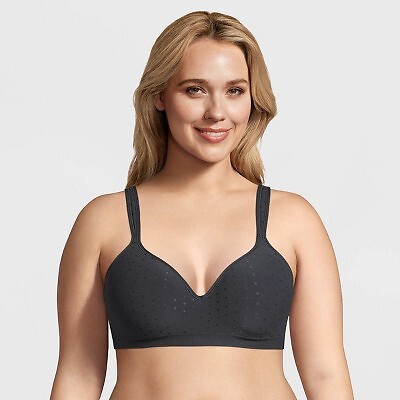 

Beauty by Bali Womens Foam Wirefree Bra B540 - Black Dot 42D, Not available