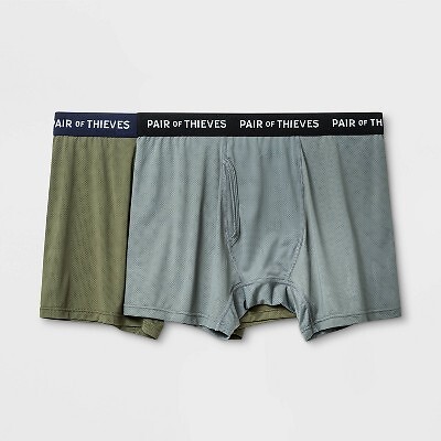 

Мужские трусы-боксеры Pair of Thieves Super Fit, 2 шт. - Зеленый/Серый/Геометрический, Not available