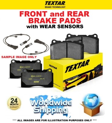 FRONT + REAR PADS + SENSORS for MERCEDES Est E220 BlueTEC 4matic 2014-2016